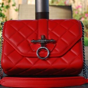 Givenchy Red Obsedia Lamb Skin Leather bag